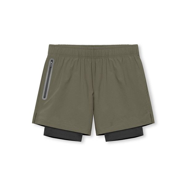 Men's Clothing Four Sided Stretch Shorts Men's Fitness Sports Shorts Summer Running Lining Quick Drying Double Layer Shorts Tights_viptrois.com