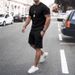 Men's Clothing Men's Casual Sports Short Sleeved Shorts Street Sports Round Neck Suit Multi Color_viptrois.com