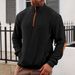 The 2025 European And American Hit Autumn And Winter Men's Suede Sweatshirt With Checkered Jacquard Zipper Opening Embroidery And Thickened Design_viptrois.com