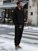 Men's Clothing Solid Color Hooded Pullover Loose Men And Women Brand Sweatshirt Versatile Couple Tops_viptrois.com