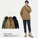 Men's Vintage Workwear Jacket - Heavyweight Cotton Fleece-Lined Coat With Utility Pockets For Winter (Black/Khaki/Army Green)_viptrois.com