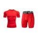 Men's Clothing new men's sports short sleeved shorts fitness tight compression yoga quick drying breathable suit_viptrois.com