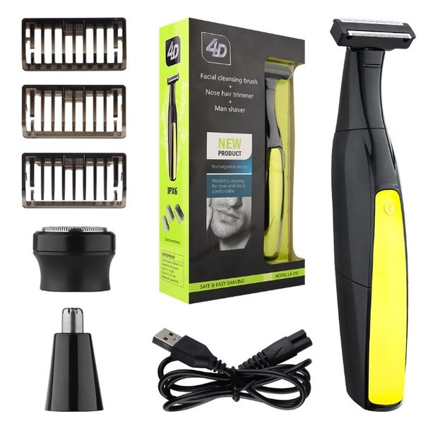Electric Shaver Set For Men, Full Body Water Wash, Portable Shaver, Multifunctional Hair Clipper_viptrois.com