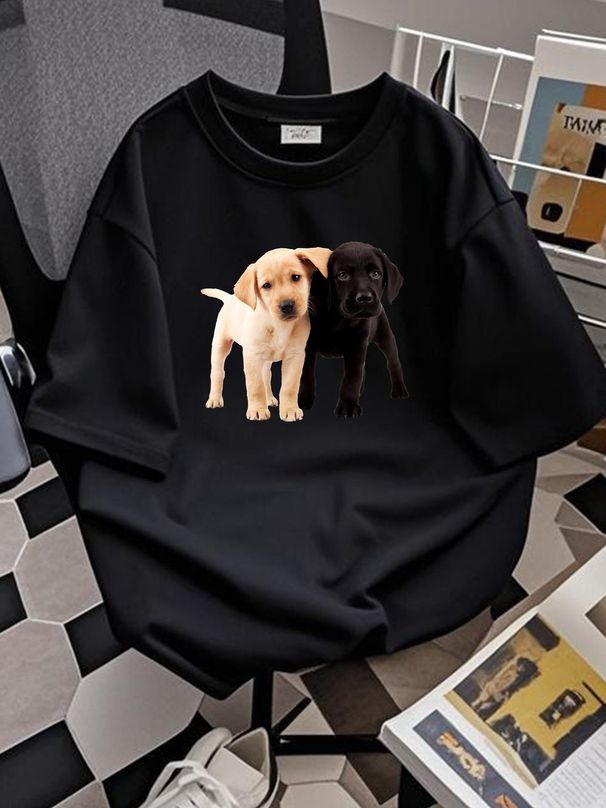 LABRADOR PUPPIES T SHIRT Golden Chocolate Lab Retriever Pup Dog S To 3XL Homme Soft Versatile Casual Stretched Stylish Designer Clothes_viptrois.com