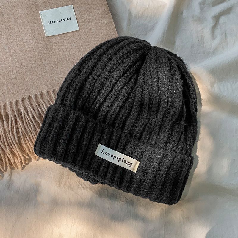 Popular Women's Coarse Yarn Knitted Hat For Autumn And Winter Versatile Big Head Circumference Loose And Warm Cold Hat_viptrois.com