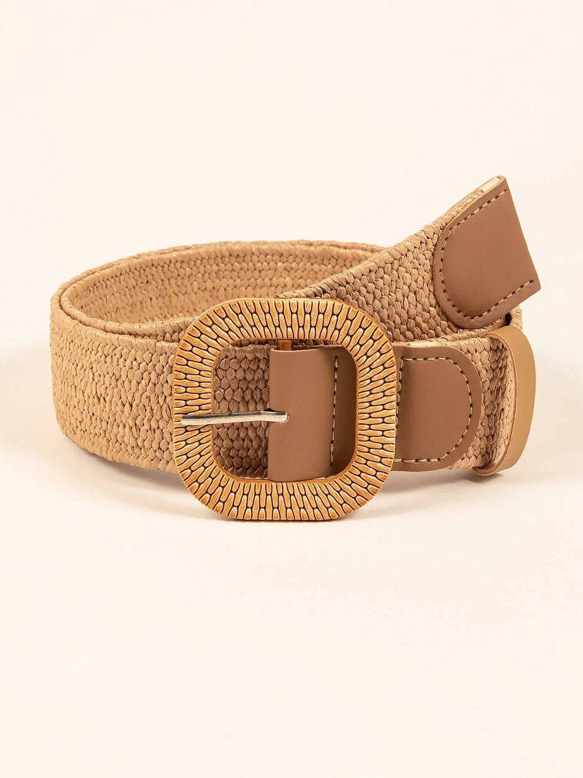 Bohemian style square button woven women's belt, versatile belt for beach party dresses_viptrois.com