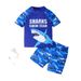 Boys Suit Summer Shark Pullover Shorts Two Piece Suit European And American Fashion Quick Drying Children's Beach Swimsuit Suit_viptrois.com