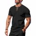 Men's New T-shirt Waffle Breathable Simple Light Luxury Casual Men's Short-sleeved Tops_viptrois.com