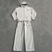 Men's dress Pink denim jacket straight leg jeans casual suit_viptrois.com