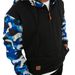 Men's Camo Color Block Zip-Up Hoodie With Kangaroo Pocket – Lightweight Fleece Lining, Relaxed Fit For Casual & Outdoor Wear (S-XXXL)_viptrois.com