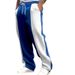 Men's Casual Sporty Jogger Pants - Breathable Quick-Dry Polyester Blend With Color Block Design, Comfortable Loose Fit For Running, Gym & Daily Wear_viptrois.com