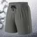 New Summer Men's Shorts, Made Of Ice Silk, Quick Drying, Casual Running Pants, Loose Fit, Straight Leg, Beach Shorts._viptrois.com