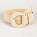 Women Braided Belts Spring And Summer Hot Style Braided Round Buckle Elastic Elastic Pp Grass Girls Belt Versatile Floral Dress_viptrois.com
