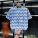 Men's Clothing Summer High End Cool And Stylish Color Block Four Leaf Clover Pure Cotton Short Sleeved T-Shirt Fashionable Round Neck Versatile Top_viptrois.com
