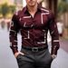 Men's Clothing Irregular Four Sided Stretch Printing Casual Long Sleeves Shirt_viptrois.com