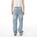 Men's Clothing Minimalist Cleanfit Versatile Ripped Light Blue Casual Straight Jeans Trend_viptrois.com