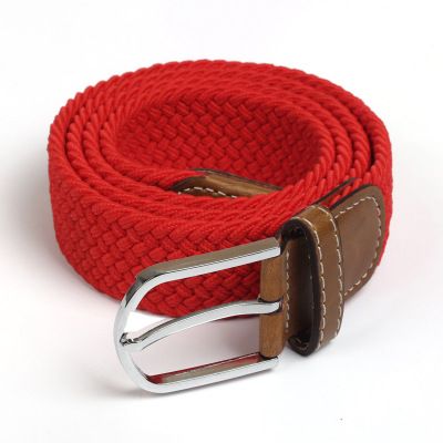 High-End No-Hole Elastic Woven Men And Women With Pin Buckle, Versatile Waist Belt For Women, No Punching Required_viptrois.com