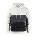 New Autumn And Winter Fashion Color Matching Sweatshirt Men's Stitching Plus Size Hoodie_viptrois.com