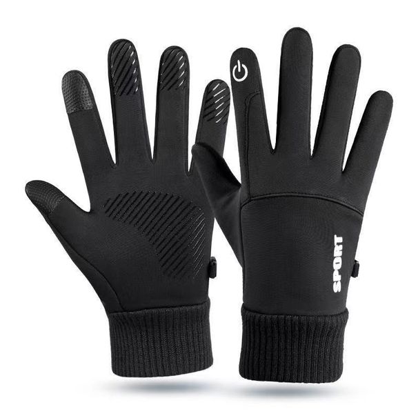 Men's Gloves Touch Screen Gloves Men's Winter Warm Plus Velvet Windproof And Waterproof Cycling Winter Women Driving Cold Proof Motorcycle Outdoor_viptrois.com