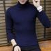 Loom 2024 New Multi-color Knitted Autumn Winter European And American Style High-neck Cable Knit Base Shirt Men's Fashion_viptrois.com