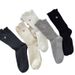 Unisex Embroidered Lace Socks With Heart Pattern, Medium Cuff, Breathable Cotton, Double-Needle Stitching, All-Season Wear_viptrois.com