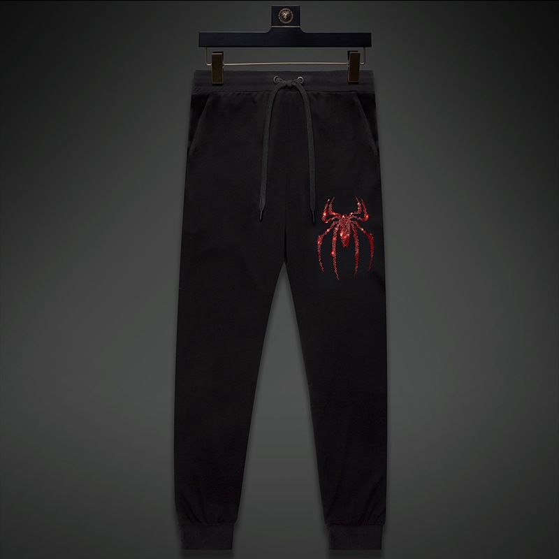 Men's Clothing Hot Diamond Spider Slim Ice Silk Overalls Summer Trousers Straight Drape_viptrois.com