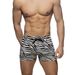 Swim Shorts New Men's Boxer Swim Trunks Zebra Pattern Flower Tether Low Waist Sexy Beach Swimming Hot Spring_viptrois.com