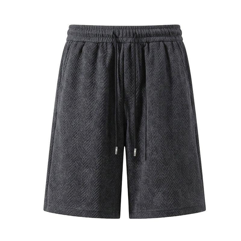 Men's Clothing Ice Silk Shorts Jacquard Wheat Ear Pattern Breathable Loose Plus Size Casual Straight Leg Summer Five Point Pants_viptrois.com