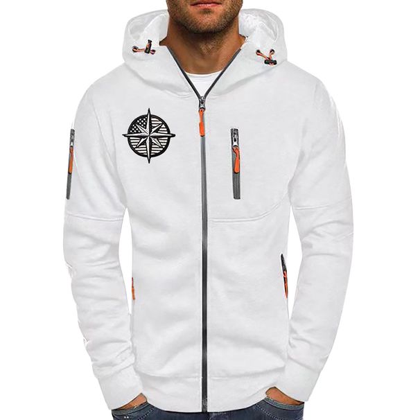 Men's Anime Goku Print Hooded Sweatshirt - Zip-Up Casual Jacket, Polyester Blend, Lightweight Streetwear (S-Xxxl), Otaku Fashion For Daily Wear_viptrois.com