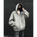Oversize Cardigan Sweatshirt Men's 2025 Spring And Autumn New American Style Loose Double Zipper Hooded Jacket Top_viptrois.com