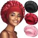 High elastic satin night cap beauty makeup hair care hat shower cap confinement hat wide brim headscarf female_viptrois.com