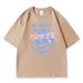 Men's Short Sleeved T-shirt Round Neck 2025 Summer Trend Simple Print Solid Color Pure Cotton Casual Loose Couple_viptrois.com