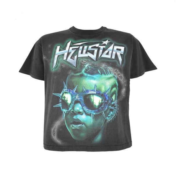 2024 New American T-shirt Retro Loose Floral Print Short Sleeve T-shirt Unisex_viptrois.com