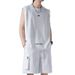 Men's Clothing Ice Silk Cool Men's Clothing Suit Summer Youth Basketball Uniform Large Size Sleeveless T Shirt Half Length Shorts Complete Set_viptrois.com