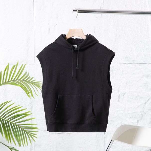 Men's Clothing Summer Fashion Casual Hooded Sleeveless Vest_viptrois.com