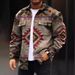 Spring And Autumn Men's Button Jacket Printed Youth Casual Jacket_viptrois.com