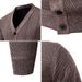 Men's Fashionable V-Neck Knit Sweater With Fleece Lining, Casual Winter Pullover For Autumn & Winter, Warm & Stylish Thermal Shirt _viptrois.com