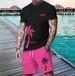 Men's Tropical Print Short Sleeve Shirt - Loose Fit Hawaiian Beach Shirt For Vacation & Summer | Lightweight Breathable Fabric | Casual Resort Wear_viptrois.com
