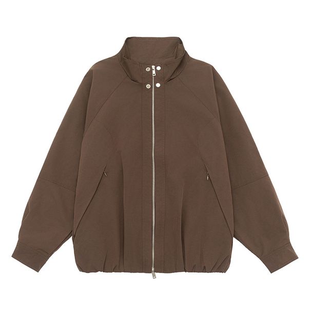 Muqiu Clothing | American Style Stand Collar Cleanfit Pilot Casual Jacket Men's Loose Workwear Coat Top_viptrois.com