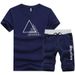 Men's Clothing Wholesale short-sleeved men's t-shirt loose summer Korean style trendy sports casual men's suit trendy clothes men's summer clothes_viptrois.com