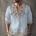 New Spring And Autumn Simple Men's Ethnic Style 3D Printed V-neck Casual Long Sleeved T-shirt_viptrois.com
