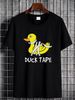 Funny Duck Tape T Shirt Pun Lover S Bad Puns Punny Rubber Ducky Graphic Unisex Stretched Stylish Slightly Top For Everyday Wear Summer Breathable_viptrois.com