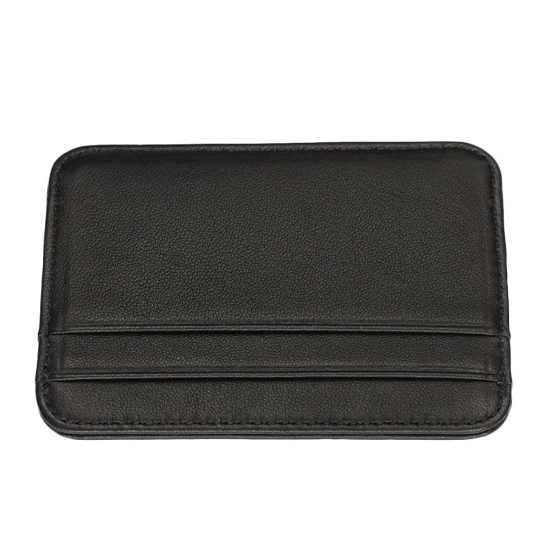 Sheepskin Ultra Thin Mini Card Holder Soft Leather Lightweight Bank Card Holder Small Coin Purse Genuine Leather Creative Simple Card Bag_viptrois.com