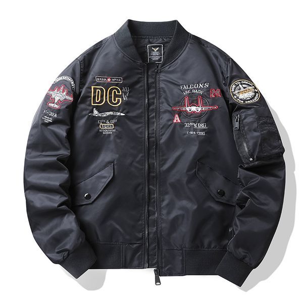 Men's Clothing retro workwear pilot jacket men's trendy brand loose baseball jacket_viptrois.com