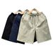 Men's Summer Beach Casual Sports Shorts Five Point Straight Pants Trendy Running_viptrois.com