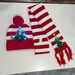 Christmas tree hat scarf with LED glare 2-piece knitted alphabet animal jacquard fan scarf_viptrois.com