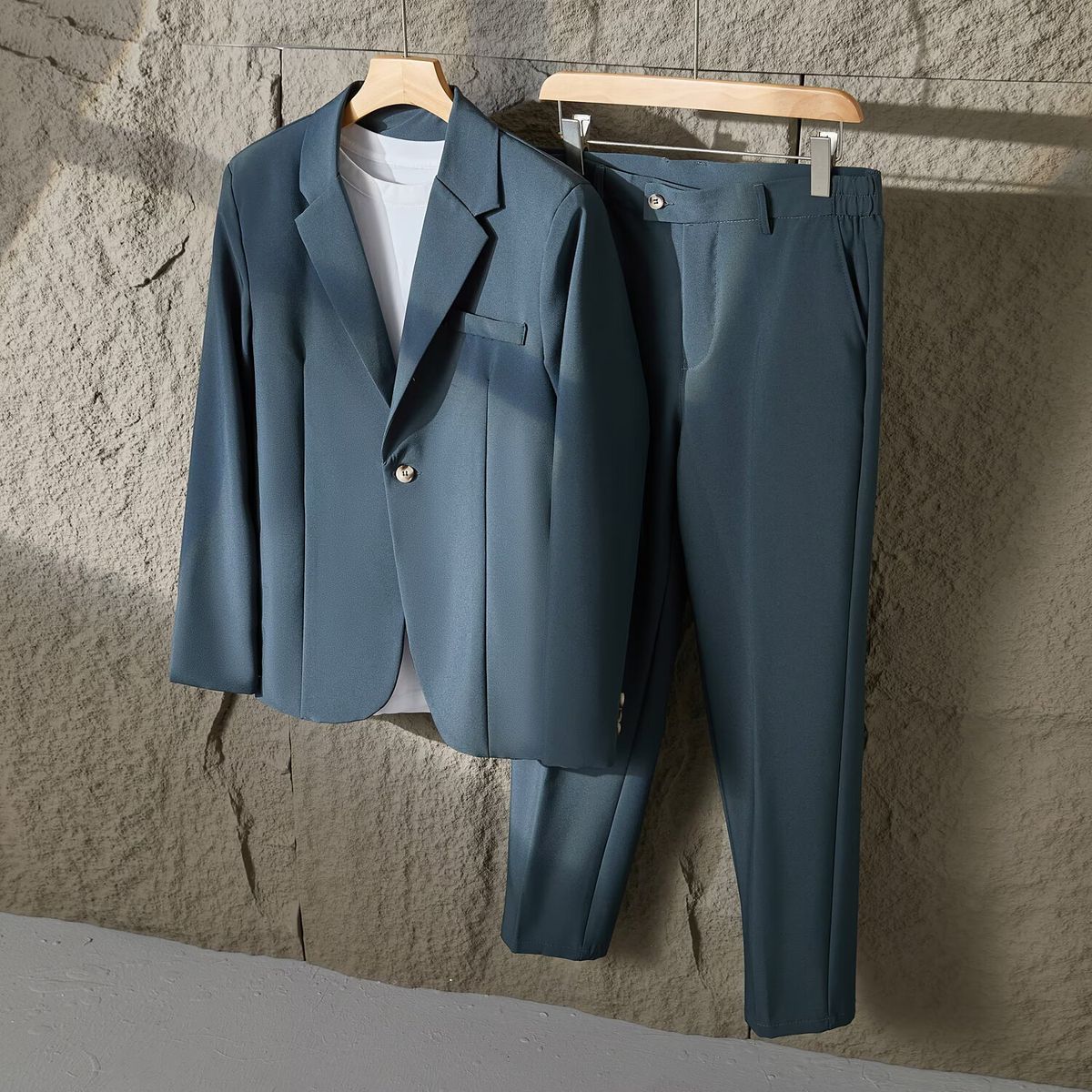 Men's Casual Suit Set Trendy And Mature Style British Dapper Versatile Top High End Suit Jacket_viptrois.com