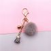 Bag Charm Creative Keychain Cute Tassel Fruit Color Fur Ball Car Key Chain Bag Pendant Plush Small Gift Accessories_viptrois.com