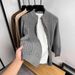 Men's Solid Color Knit Cardigan - Winter Thick Sweater Jacket With Stand Collar, Casual Pullover For Autumn & Spring_viptrois.com