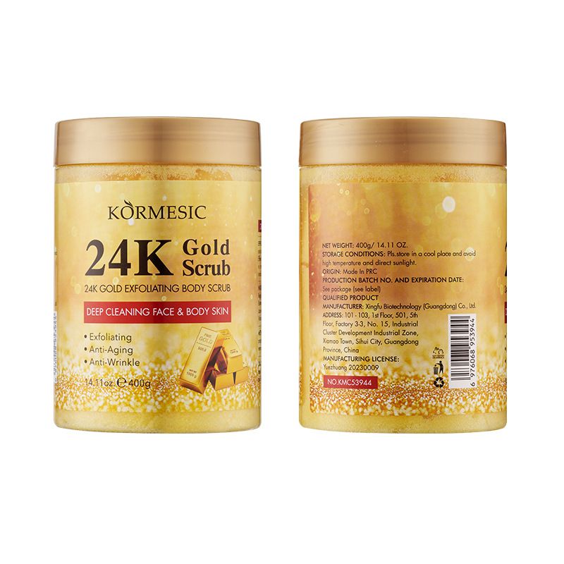 KORMESIC24K Gold Body Cleansing Scrub 400g_viptrois.com